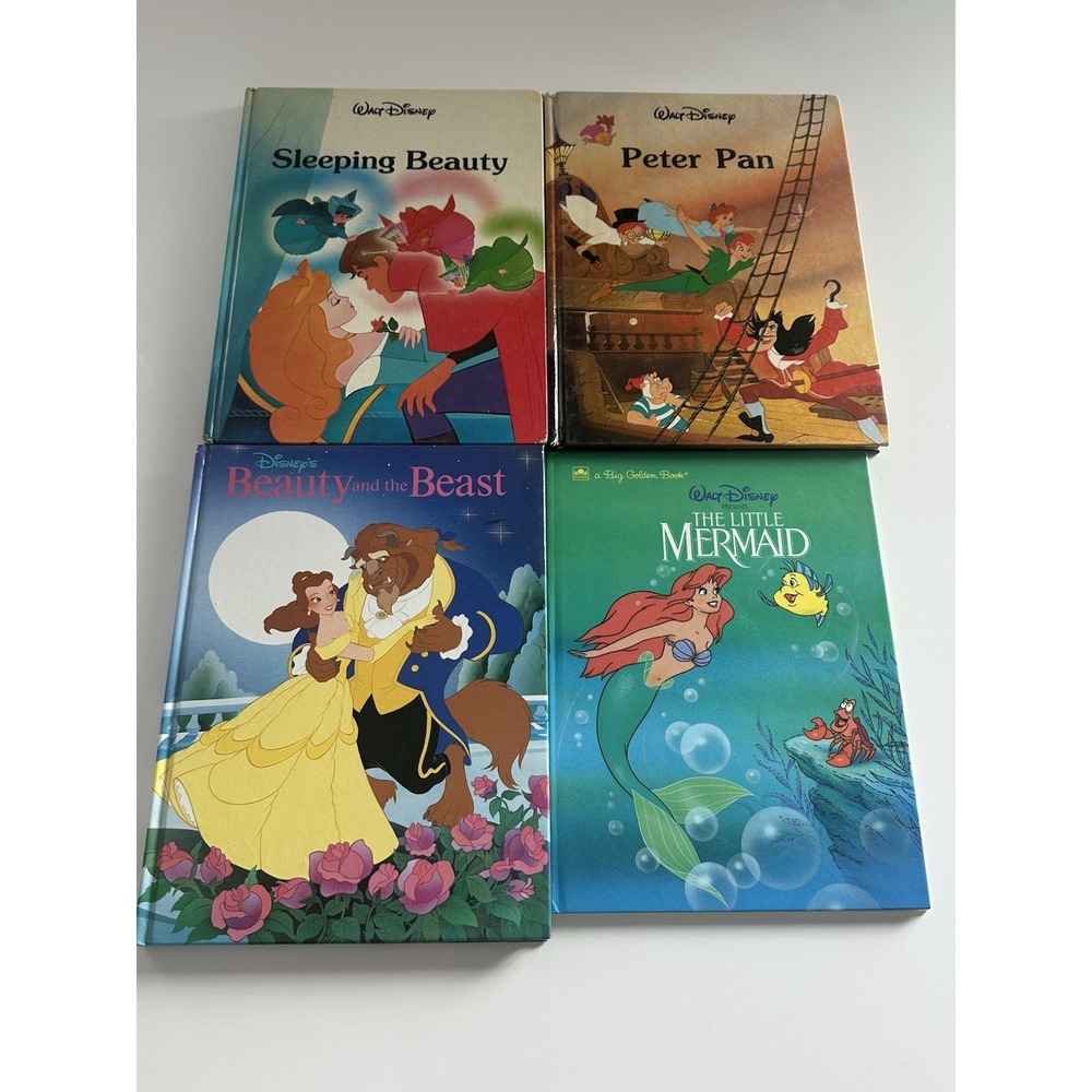 Lot Of 4 Classic Vintage Disney Children's Books